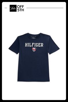 This Freshmen Tee From Tommy Hilfiger Is Constructed With A Crewneck And Short Sleeves, Featuring A Front Logo Graphic. Crewneck Short Sleeves Pullover Style Logo Detail 100% Cotton Machine Wash Imported. Kids - Boys Apparel > Saks Off 5th. Tommy Hilfiger. Color: Navy Blaze. Size: 10-12. Tommy Hilfiger Tops With Letter Print For Summer, Tommy Hilfiger Tops With Logo Print For Spring, Spring Tommy Hilfiger Tops With Logo Print, Tommy Hilfiger Spring Tops With Logo Print, Tommy Hilfiger Graphic Tee With Letter Print, Tommy Hilfiger Graphic Print Tops For Spring, Tommy Hilfiger Blue Logo Print Tops, Tommy Hilfiger Crew Neck Tops For Spring, Tommy Hilfiger Graphic Tee With Crew Neck