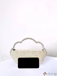 BirdinBag - Diamond Cloud Tote: Elegant Irregular Shaped Handbag Everyday Clutch Shoulder Bag With Pearl Handle, Elegant Portable Tote Shoulder Bag, Elegant Satchel With Mobile Phone Bag For Errands, Everyday Handheld Shoulder Bag With Pearl Handle, Handheld Shoulder Bag With Pearl Handle For Everyday, Handheld Shoulder Bag With Pearl Handle, Daily Use Handheld Shoulder Bag With Pearl Handle, Novelty Bags, Word Wrap