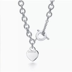 Shop vanmorey's closet or find the perfect look from millions of stylists. Fast shipping and buyer protection. New never used ...925 silver Classic Silver Necklace With Heart Charm, Classic Everyday White Gold Heart Necklace, Classic White Gold Heart Necklace For Everyday, White Gold Heart Necklaces With Sterling Silver Clasp, Classic Silver Heart Necklace, Classic Sterling Silver Heart Necklace, Classic Silver Heart Necklace With Polished Finish, Silver Fits, Heart Tag