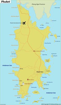 Map of Phuket Phuket Island, Phuket