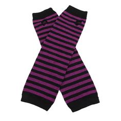 Add a bold touch to your outfit with these striped arm warmers! Stay warm and stylish in cooler weather Material: Cotton, Polyester Casual Striped Leg Warmers For Winter, Casual Striped Leg Warmers For Fall, Purple Casual Leg Warmers For Fall, Casual Purple Leg Warmers For Fall, Striped Arm Warmers, Aesthetic Socks, Striped Gloves, Long Fingerless Gloves, Elbow Length Gloves