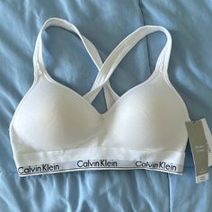 Brand New, Never Worn, Calvin Klein Modern Cotton Bra Calvin Klein Bra Outfits Fashion, Spring White Loungewear Bra, White Spring Loungewear Bra, White Seamless Casual Bra, Casual White Bra, White Bra For Spring Loungewear, Fitted Casual White Bra, Casual Fitted White Bra, Casual White Fitted Bra