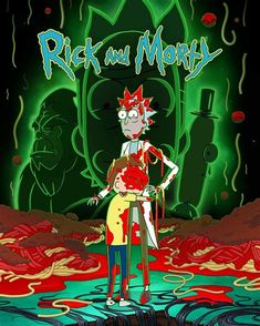 rick and morty poster from the simpsons