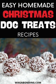 homemade christmas dog treats with text overlay