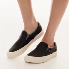 New With Tag Vans Aritzia Anaheim Factory Collection Classic Leather Slip On 98 Dx Size: 3.5 Men, 5 Women Green Vans Shoes, Pink Slip On Vans, Vans Authentic Black, Vans Shoes Women, Vans Slip Ons, Vans Authentic Shoes, Vans Old Skool Low, Custom Vans Shoes, Black And White Vans