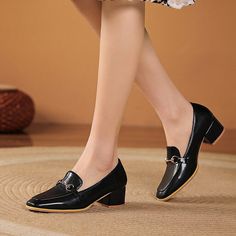 Gender: For WomenStyle: Fashion,KoreanOccasion: Casual,Party/Club,Office/CareerHeel Height: 5cmPlatform Height: 1cmSeason: Spring,Summer,Fall/Autumn,WinterPackage Contents: 1 x Shoes (Pair)Please see our size guide as below, you can choose the size according to your foot length and width. If your foot is a little wide and thick, we suggest you choose 1 size larger.Size Guide:28 = foot length 18.5-19cm (Foot width=6.5-7cm)29 = foot length 19-19.5cm (Foot width=7cm)30 = foot length 19.5-20cm (Foot Office Court Shoes With Metal Feet And Round Toe, Spring Office Dress Shoes With Almond Toe, Spring Office Dress Shoes With Closed Toe, Spring Dress Shoes For Office, Club Office, Formal Attire, Fashion Korean, Casual Party, Individual Style