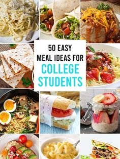 University Cooking Easy Recipes, Easy Meals For Broke College Students, Easy Meals For Two Lunch, Simple At Home Lunch Ideas, Easy At Home Meals Simple, College Food Recipes Healthy, Best Recipes For College Students, Recipes For Dorm Life, Dorm Room Dinner Ideas