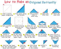 how to make an origami butterfly step by step instructions for kids and adults