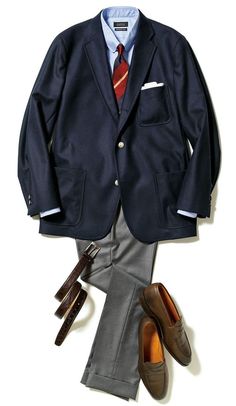 Navy Blazer Outfits, Suit Tie, Penny Loafer, Mens Fashion Suits