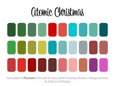 the color scheme for this christmas card