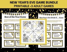 new year's eve game bundle printable 3 adult games