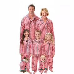 Family Christmas Pajamas Set Striped Print Mother Kids Matching Clothes Button Shirt+Trousers Family Matching Christmas Pajamas, Lounging Outfit, Family Matching Christmas, Matching Family Christmas Pajamas, Family Pajama Sets, Matching Christmas Pajamas, Matching Clothes, Plaid Sleeve, Christmas Pajama Set