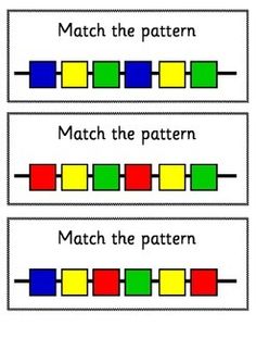 four rows of numbers with the same pattern on each row, which has different colors