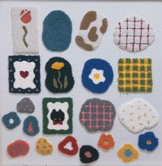 an art work with various pieces of felt