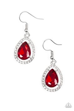 Featuring a regal teardrop cut, a glittery red rhinestone is pressed into a silver teardrop lure encrusted in blinding white rhinestones for a glamorous look. Earring attaches to a standard fishhook fitting. Sold as one pair of earrings. Cheap Red Earrings For Wedding, Cheap Red Glitter Earrings, Cheap Red Teardrop Earrings, Cheap Festive Teardrop Earrings, Cheap Red Earrings For Celebration, Cheap Red Teardrop Earrings For Party, Cheap Teardrop Heart Earrings For Gift, Squirrel Jewelry, Glamorous Look