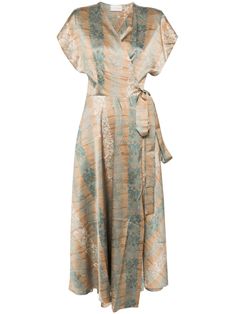 Summer Satin Midi Wrap Dress, Summer Dress With Satin Kimono Sleeves, Summer Dresses With Kimono Sleeves In Satin, Summer Silk Wrap Dress With Surplice Neckline, Summer Silk Wrap Dress With Tie Waist, Silk Wrap Dress With Tie Waist, Silk Wrap Dress With Tie Waist For Summer, Summer Silk Wrap Dress, Spring Silk Wrap Dress, Maxi Length