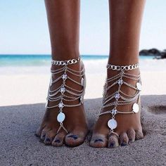 WickedAF Wanderlust Foot Chain Body Chains, Vintage Punk, Layered Chains, Estilo Punk, Anklet Bracelet