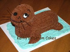 a birthday cake made to look like an animal