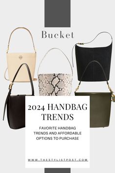 The Stylist Post looks at favorite handbag trends and affordable selections for each trend! Fall 2024 Bag Trends, Handbag Trends 2024, 2024 Handbag Trends, 2024 Purse Trends, Trendy Bags 2024, Spring Bags Handbags, Handbag Trends, Trending Handbags, Purse Trends