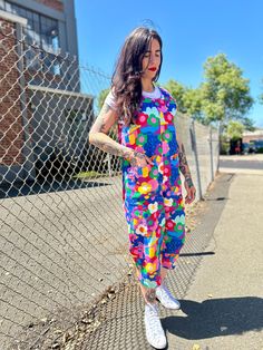 We felt like our dreamy linen fabric needed an equally dreamy oversized jumpsuit to match its easy breezy feel. This unisex onesie slips right on and zips up the back. Great for hot days when you want a loose fit or cool days when you want a fun layering piece! + Featuring the Artwork of Sofie Ramos Fun Summer Playwear Onesie, Playful Summer Loungewear Onesie, Summer Playful Unisex Onesie, Unisex Playful Summer Onesie, Cat And Cloud, Oversized Jumpsuit, Playful Printed Spring Sleepwear, Unisex Onesies, Soft Bra