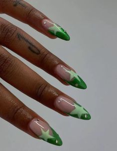 31 Stunning French Tip Nails That Will Steal Your Heart - The Girly System Almond Color French Tip Nails, Nail Designs Unique Different, French Tip Nail Ideas Almond, Cute Nail Extensions, French Tip Nail Designs Almond, Almond Nails Designs Summer 2024, Colorful Star Nails, Cute Almond Acrylic Nails, Nails Acrylic Almond Summer