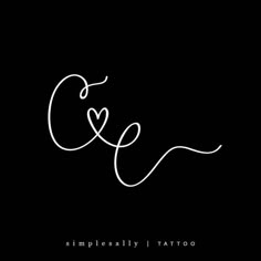 the word c e is written in cursive writing on a black background with white ink