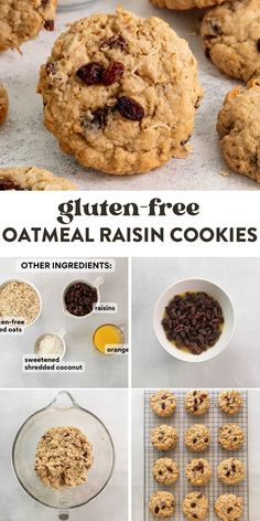 oatmeal raisin cookies on a cooling rack, with the recipe and ingredients