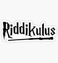 the logo for ridd kluus sticker is shown in black and white