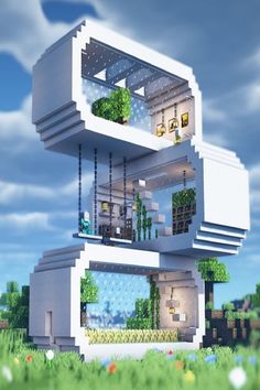 an image of a modern house in the sky