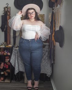 Plus Size Cottagecore Fashion, Plus Size Cottagecore, Plus Zise, Cottagecore Outfits, Curvy Women Jeans, Xl Fashion, Todays Outfit, Curvy Girl Fashion