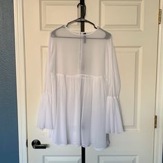 Urban Outfitters Out From Under Sheer White Babydoll Dress Size Small. Oversized Fit, Does Not Come With A Slip. Never Worn, In Excellent Condition. Length 32”. No Trades, Ships Same Or Next Day Pink Mesh Dress, Hipster Dress, White Babydoll Dress, White Babydoll, Crochet Lace Shorts, Black Satin Dress, White Polka Dot Dress, Linen Mini Dress, Urban Dresses