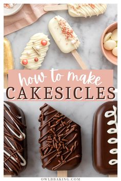 how to make cakesices with chocolate and marshmallows on the side