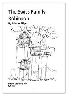 the swiss family robinson by john wyss, illustrated in black and white ink