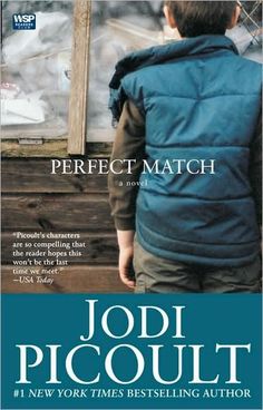 the cover of perfect match by jodi picoult, with an image of a man