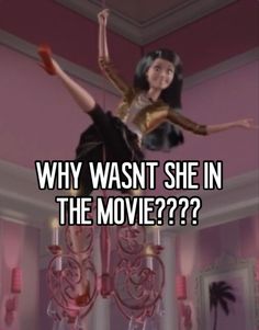 an animated image with the caption why was she in the movie?