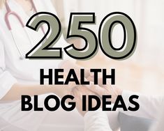 two women shaking hands with the words 250 health blog ideas on top of them in black and white