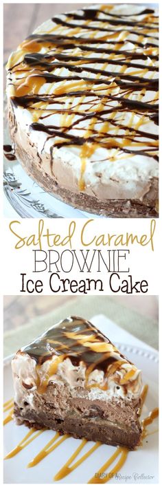 salted caramel brownie ice cream cake