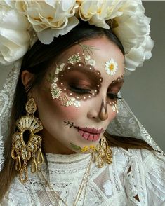 Makijaż Sugar Skull, Muertos Makeup, Dead Bride, Altar Ideas