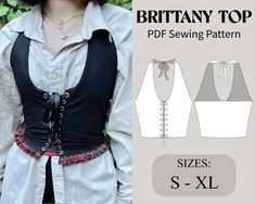 an image of a woman's blouse sewing pattern