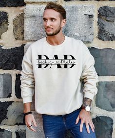 The sweatshirt or hoodie is ideal as a Fathersday gift, as a birthday present, for Dad. Custom Dad Hoodie, Custom Dad Sweatshirt with Name, First Fathers Day Sweatshirt, Happy Fathers Day, Fathersday Gift, Bonus Dad Hoodie, Step Dad Sweater ♥PRODUCTION TIME: 1-5 days (usually 2-3 days) ♥SHIPPING TIME: 2-5 days (usually 3 days) ♥PRODUCT DESCRIPTION: Gildan Unisex Sweatshirt Super soft cotton and excellent quality print makes. Our (Gildan 18000) is a unisex style that runs a touch small for men, a Birthday Present For Dad, Dad Sweater, First Fathers Day, Unisex Style, Happy Father, Happy Fathers Day, Unisex Fashion, Unisex Sweatshirt, Sweat Shirt