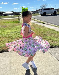 Grinch and stitch bow back twirl dress. Features flutter sleeves, huge twirl, bow between shoulder blades for fun but is school appropriate, super soft stretchy material. Dress features the grinch and stitch! How fun Playful Fitted Twirl Dress With Ruffle Hem, Fun Short Sleeve Twirl Dress With Ruffles, Fun Ruffled Short Sleeve Twirl Dress, Material Dress, Bow Back, Twirl Dress, The Grinch, Flutter Sleeves, Stretchy Material