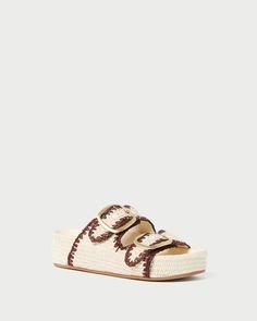 Color: Brown/Cream Footbed Sandals, Loeffler Randall, Boot Pumps, Womens Wedges, Something Went Wrong, Caicos Islands, Thom Browne, Turks And Caicos Islands, Victoria Beckham