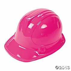 a pink hard hat is shown against a white background with the words disco party supplies com au