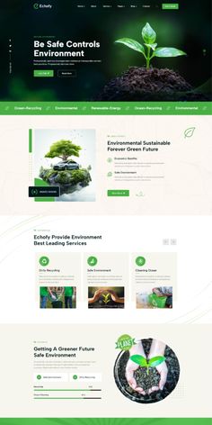 the website design for an environmental company