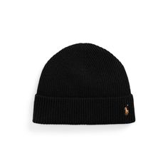 Embroidered with our multicolored signature Pony this rib-knit beanie is crafted with a blend of mercerized wool and cashmere for an ultrasoft feel. Black Hats, Knit Logo, Cashmere Beanie, Hats Accessories, Men Hats, Signature Logo, Knit Beanie, Accessories Men, Men's Polo