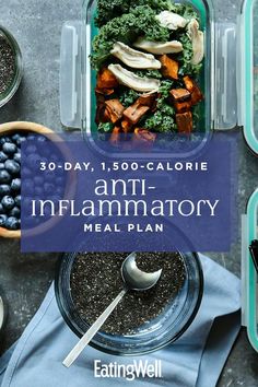 Antinflammatory Foods, Meal Plan For A Month, Inflammation Diet Recipes, Anti Inflammation Recipes, Inflammatory Recipes, Inflammation Diet, Mind Diet, Healthy Meals For One, Decrease Inflammation