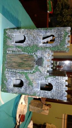 a paper model of a castle made out of cardboard