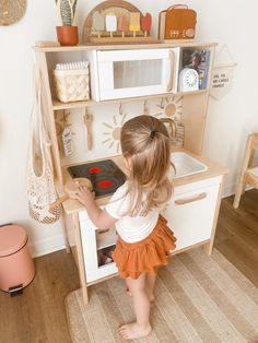 DIY IKEA Duktig Play Kitchen Boho Makeover - Coffee With Summer Kitchen Remodel Ikea, Playroom Boho, Boho Kids Decor, Boho Toddler