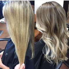 2,037 Likes, 33 Comments - Mane Interest (@maneinterest) on Instagram: “Before & After: Overhighlighted Blonde to New and Natural. Color by @_lovelovelife_ #hair…�” Vertical Highlights, Blonde Ideas, Hairstyles Balayage, Balayage Hairstyles, Ash Hair Color, Balayage Blonde, Ginger Spice, Brunette Balayage Hair, Balayage Hair Blonde