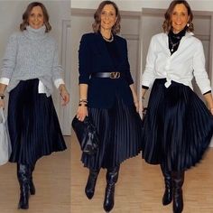 Winter Business Casual Outfits, Winter Business Outfits, Business Casual Outfits Winter, Winter Business Casual, Black Skirt Outfits, Casual Outfits For Women, Skirt Inspiration, Stylish Outfits For Women Over 50, Classic Style Outfits